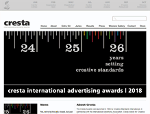 Tablet Screenshot of cresta-awards.com